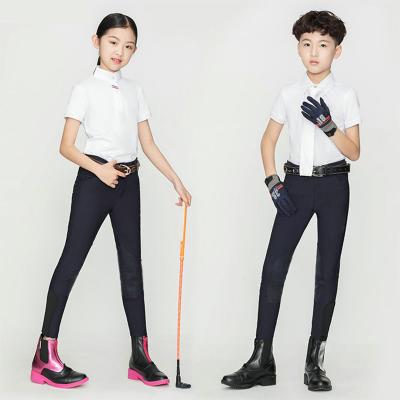 China Children's Horse Riding Breeches Non Slip Anti Wear Knee Silicone Equestrian Pants for sale