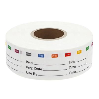 China Removable Custom Food Storage Labels for Containers Removable Freezer Labels Food Safety Date Sticker for Kitchen Home Supplies for sale