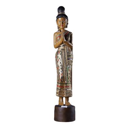 China Home Decoration Hot Selling China Vintage Accessories Polyresin Holding Buddha Home Decor for sale