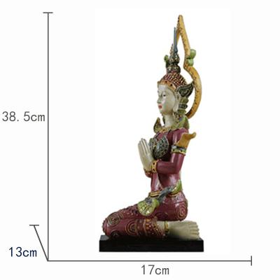 China Home Arts and Crafts Polyresin Kneeling Prayer Buddha Statue Decors China Home Decor for sale