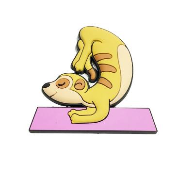 China China OEM Custom Yoga Animal Fridge Magnet From Factory 2d 3d Logo Soft Rubber Pvc for sale