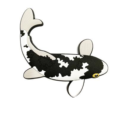 China Custom Design 3d PVC Fridge Animal Promotional Magnetic Fish Fridge Souvenir Soft Rubber Fridge Magnet for sale