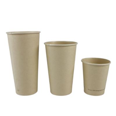 China 8oz 10oz 12oz 16oz Disposable Biodegradable Disposable PLA Printed Compostable Bamboo Paper Cup for sale