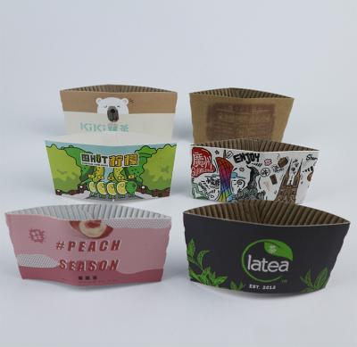 China Disposable Brown Kraft Paper Cup Disposable Sleeve For Coffee Cups for sale