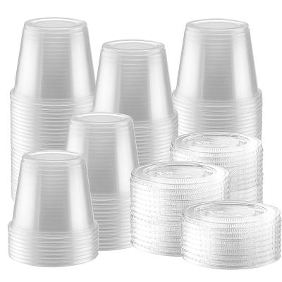 China Disposable Eco-friendly Biodegradable And Compostable PLA Sauce Cup With Lid for sale