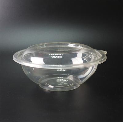 China Biodegradable Compostable Plastic 24oz Disposable PLA Salad Bowl for sale