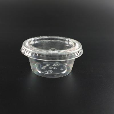 China 100% Biodegradable Biodegradable Compostable Clear Disposable PLA Sauce Cups for sale