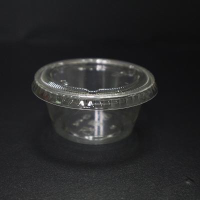 China Biodegradable Compostable Biodegradable Clear PLA Sauce Cup Cup With Lid for sale