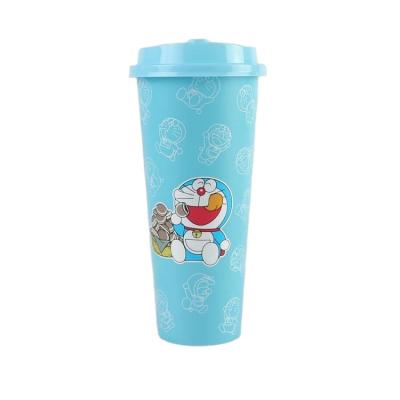 China 700ml 24oz pp frosted or clear injection plastic cup with customized in mold marking IML for sale