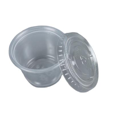 China Sustainable Wholesale Plastic Blister Sauce Cups With PET Lids for sale