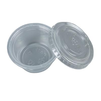 China China Factory Sustainable Sauce Cup With PET Lid for sale