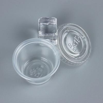 China 2oz plastic viable hot cups and sauce disposable lids for sale for sale