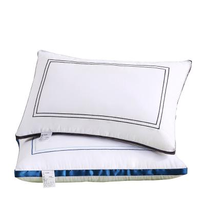 China Anti-static manufacturer directly supply high quality comfortable cotton embroidered pillow core for bedroom and living room for sale