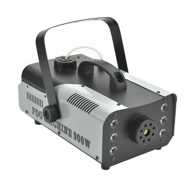 China dj club disco stage fog machine equipment 900w with led lights portable smoke machine with remote control for party 350*200*200mm for sale