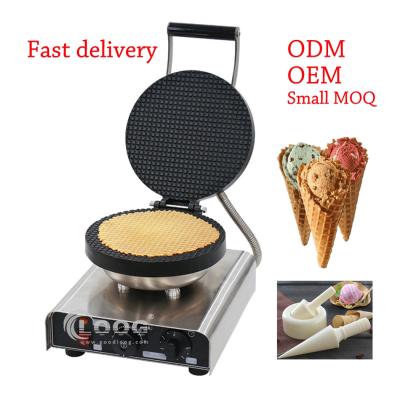 China Hot Sale Adjustable Thermostat Snake Machines Professional Single Waffle Cone Making Electric Commercial Ice Cream Waffle Cone Maker Maker for sale