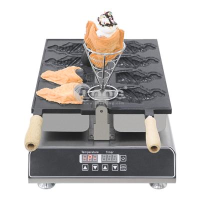 China Digital 4PCS Commercial Open Mouth Taiyaki Waffle Maker Waffle Maker Ice Cream Cone Cake Shape Thermostat Adjustable Hot Snacks Machine Small for sale