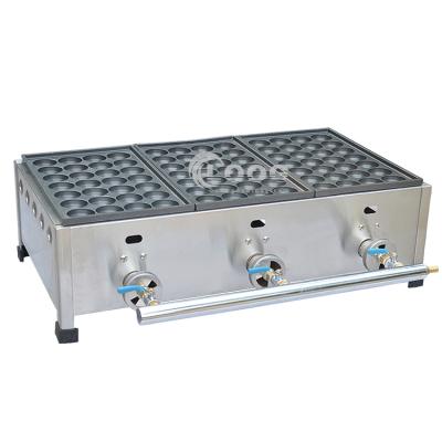 China For Industrial Commercial Kitchen Equipment Gas Japanese Restaurant Takoyaki Maker Takoyaki Griddle with 3 Dishes for sale