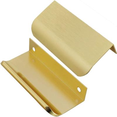 China WELLBE Concealed Long Hidden Wardrobe Drawer Pulls Handle Aluminum Profile Wardrobe OEM Aluminum Cabinet Handles for sale