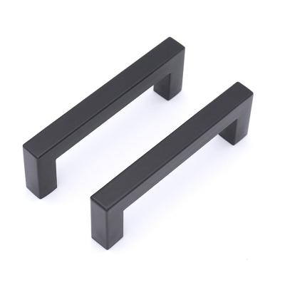 China Manufacturer Provide Furniture Fitting Modern Cabinet Drawer Stainless Steel Square Handle for sale