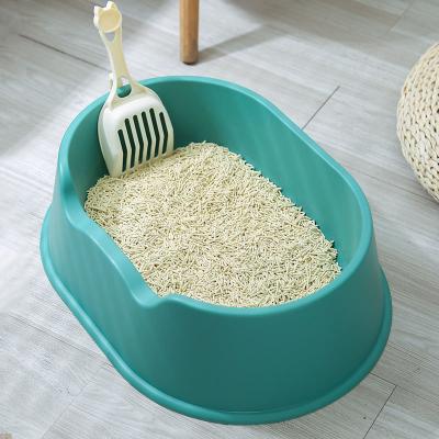 China OEM todo o quadrado superior aberto Cat Sand Basin oval de Cat Litter Box 3L à venda