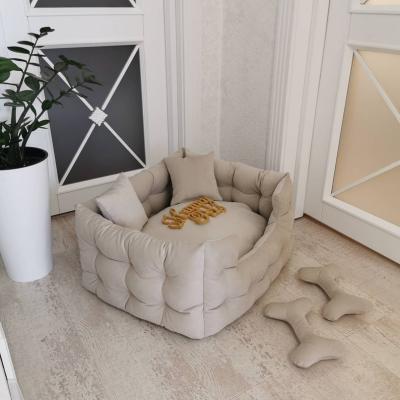 China Großes Hunde-Sofa Beds Non Toxic Moth-Beweis-Hundematratzen-Bett Browns Luxus- orthopädisches zu verkaufen