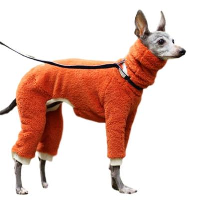 China Double Sided Velvet Warm Dog Coats Dog Fleece Jumpsuit High Collar for sale