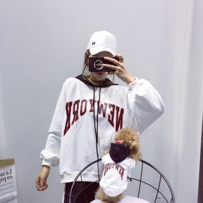 China Trendy Casual Pet Owner Matching Outfits Long Sleeve Sweatshirt for sale