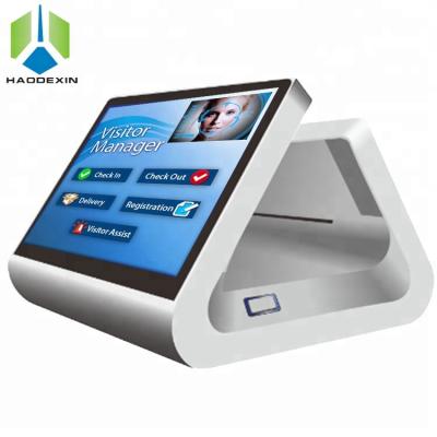 China 2D Visitor Management System Biometric Facial Scanning Recognition Device with Verification and Receipt Printer ID Thermal Position GC-082+ for sale