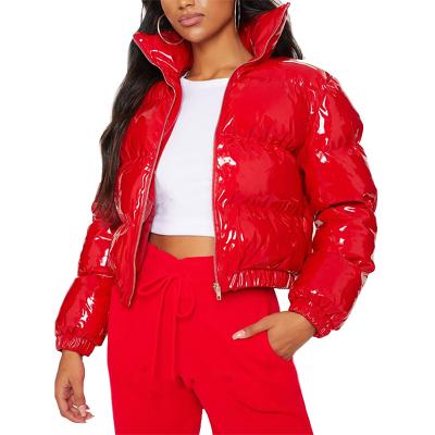 China Custom Made ODM QUICK DRY Women's OEM Bubble Winter Cropped Jackets Cropped Stripper Jackets For Women for sale