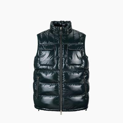 China Custom Printed Anti-wrinkle Mens Vest Coat Bubble Stripper Vest Winter Warm Padded Men Invest Jacket For Men for sale