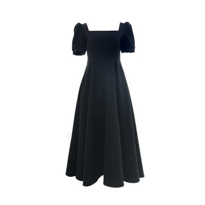 China Breathable LIKE Plain Short Sleeve Bubble Women Casual Long Maxi A Line Dresses Loose for sale