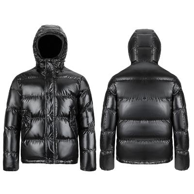 China Waterproof EVEN Men's Winter Fashion Shiny Stripper Waterproof Jacket With Plus Hooded Jacket for sale