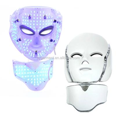 China Skin Rejuvenation LED Light Therapy Face Beauty Machine Facial Neck With Microcurrent For Skin Whitening for sale