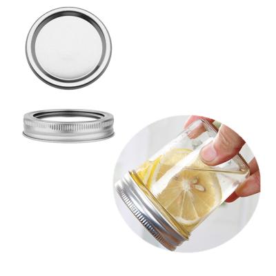 China Non Spill Lids Wide Mouth Bulk Regular Canning Glass Mason Jar For Food Storage for sale