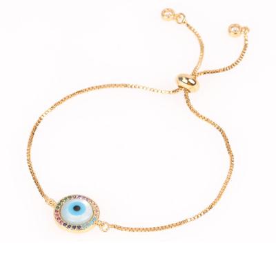 China Other LANDY Blue Eye devil's eye bracelet is studded with diamond-encrusted shells and fired zircon bracelets for sale