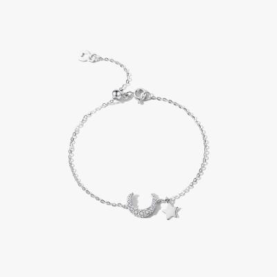 China The other LANDY Korean 925 bracelet silver stars and moon simple personality creative soft bracelets for sale