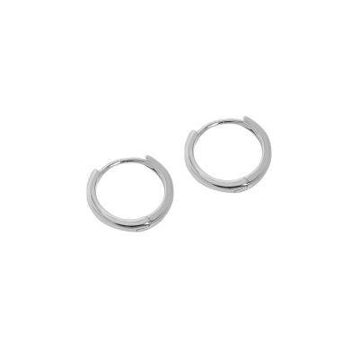 China LANDY 2022 CLASSIC Fashion Circle Minimalist Wild Geometric Texture S925 Sterling Silver Earrings for sale