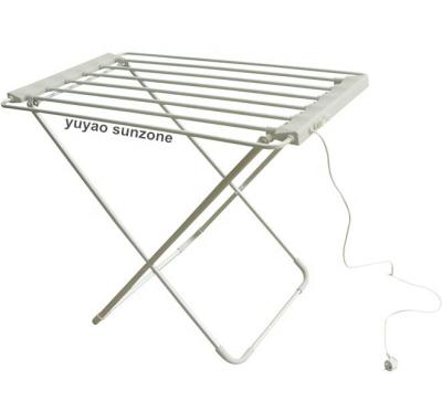 China Towel Rail Heating Electric Heated Foldable Towel Rack Electric Hanging Clothes Dryers for sale