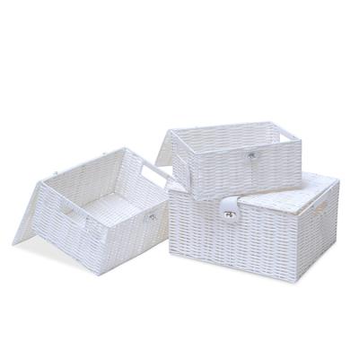 China Stocked laundry storage basket for home, storage basket with lid for sale