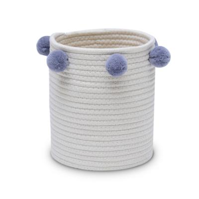 China Cheap Custom Viable Hot Selling White Woven Cotton Rope Storage Basket for sale