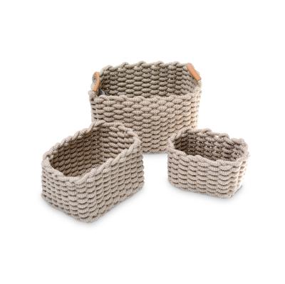 China Multi Size Organizer Basket Cotton Rope Optional Storage Baskets Viable For Kitchen for sale