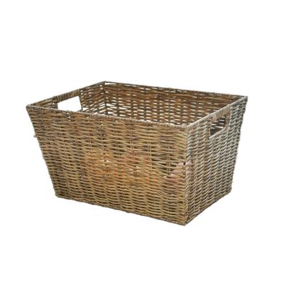 China Stylish PP Woven Basket Baskets Office Storage Plastic Sustainable Desktop Basket for sale