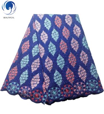 China Beautifical Sustainable Nigerian Dry Swiss Lace For Men Cheapest Swiss Voile Lace Fabric 2019 Swiss ML34R19 for sale