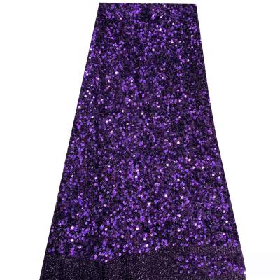 China Beautifical Fashion Sustainable Lady Lace Up Sequin Velvet Purple Velvet Evening Dress ML58V05 for sale