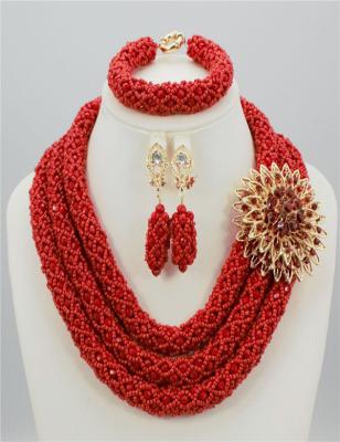 China Big Eco-Friendly Beautifical Fashion Jewelry Set Designed Traditional African Jewelry Sets Jewelry XGS88 for sale