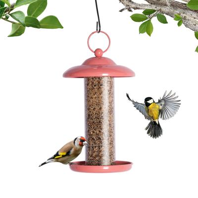 China New Arrival Rain Proof Squirrelproof Exotic Bird Cage Plastic Stocked Feeder for sale