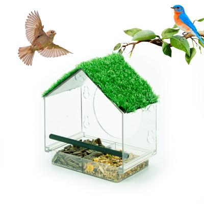 China Easy stored customized design using clear bird feeder from window inside matching holes for sale