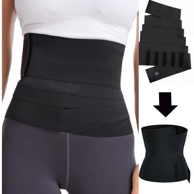 China Tovam Adult Women Slimming Tape Waist Bandage Wrap Waist Trainer Lumbar Waist Support Belt for sale