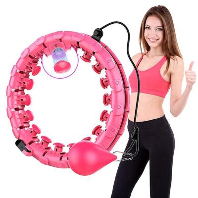 China Body Smart Weighed, 24 Adjustable Knots Fitness Exercise Weighed 360Degrees Massage No Fall Gravity Ball Hoola for sale