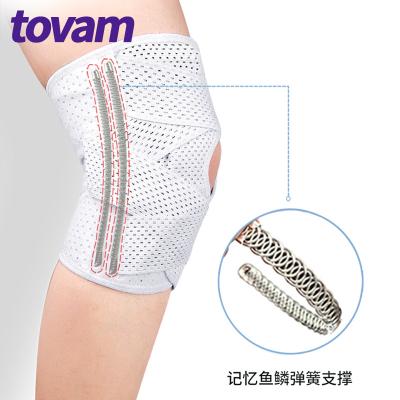 China Tovam Universal Knee Brace With Metal Side Bars Elastic Compression Sleeve For Weightlifting Powerlifting Running SPANDEX NYLON for sale